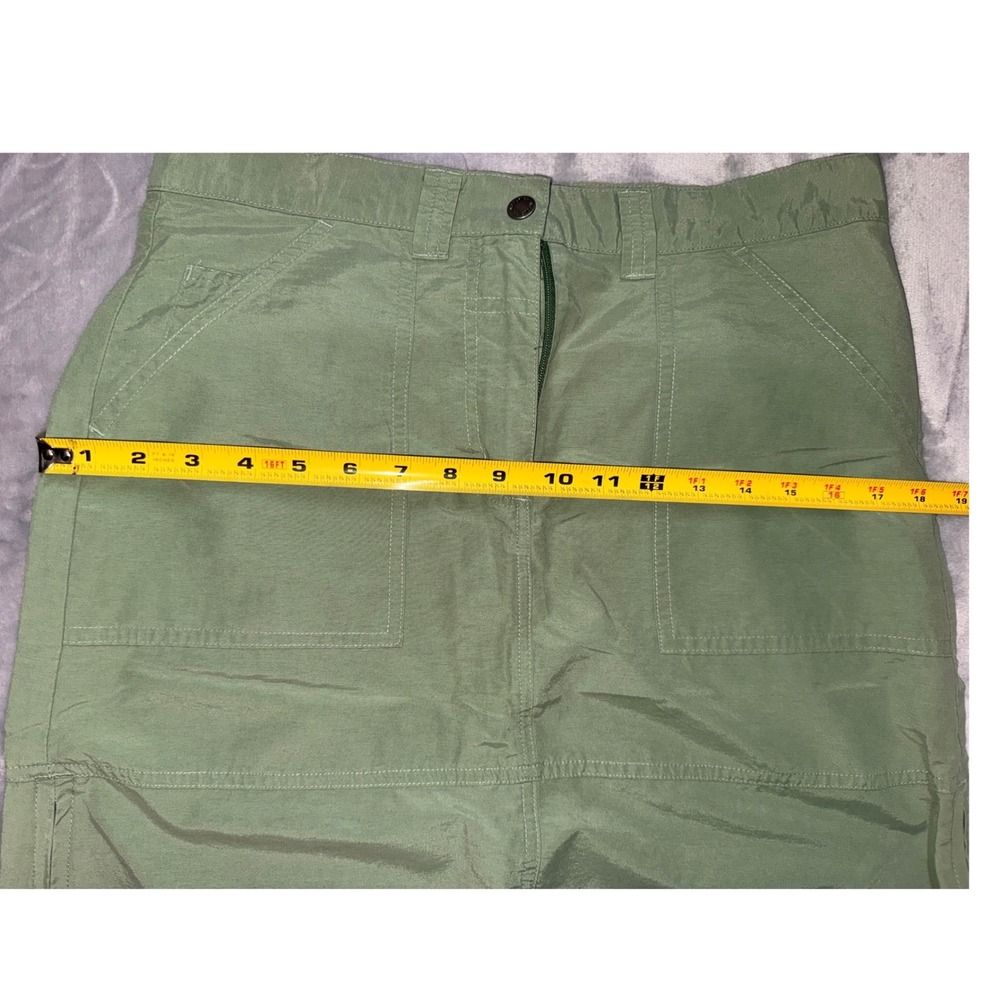 Woolrich Utility Midi Skirt Olive Green Size 6 Size Zipper Back Pockets - Picture 8 of 8
